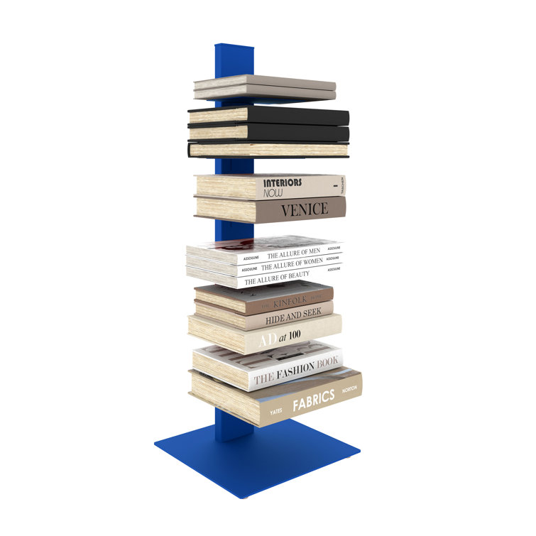 Ajax Blue Steel 6-Tier Ladder Bookcase