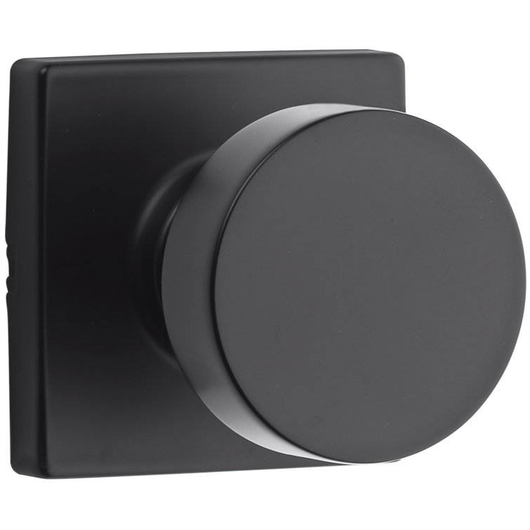 Matte Black Metal Flat Ball Passage Door Knob