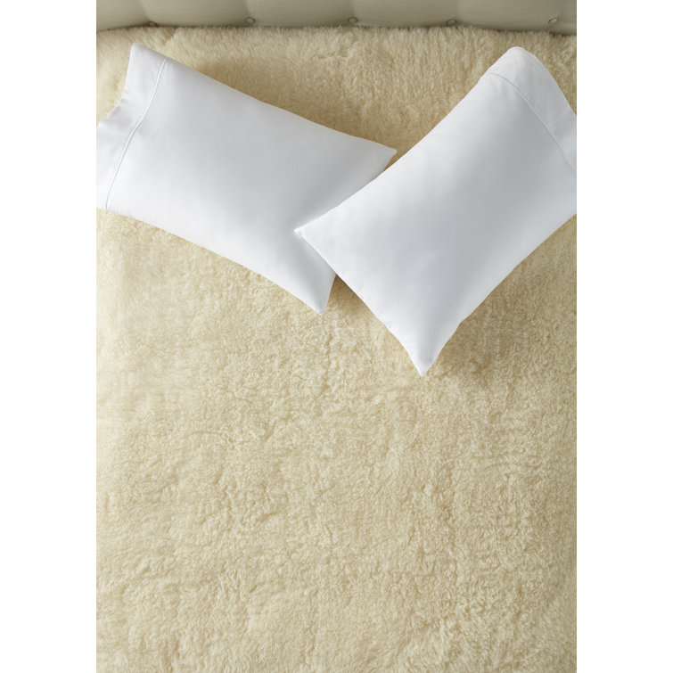 Natural Twin Wool Mattress Topper with 2" Pile