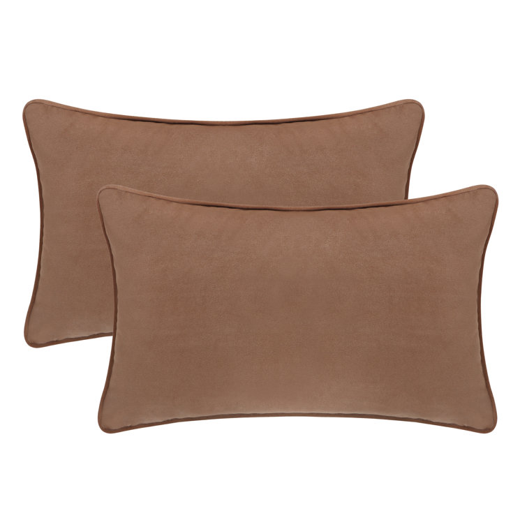 Cocoa Velvet 22" x 22" Pillow Cover Set