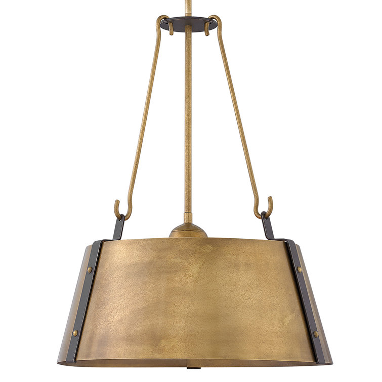 Cartwright Galvanized Drum Pendant with Adjustable Height