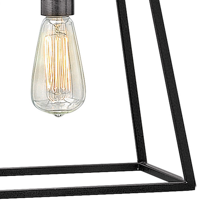 Aged Zinc Mini Pendant Light with Glass Shade
