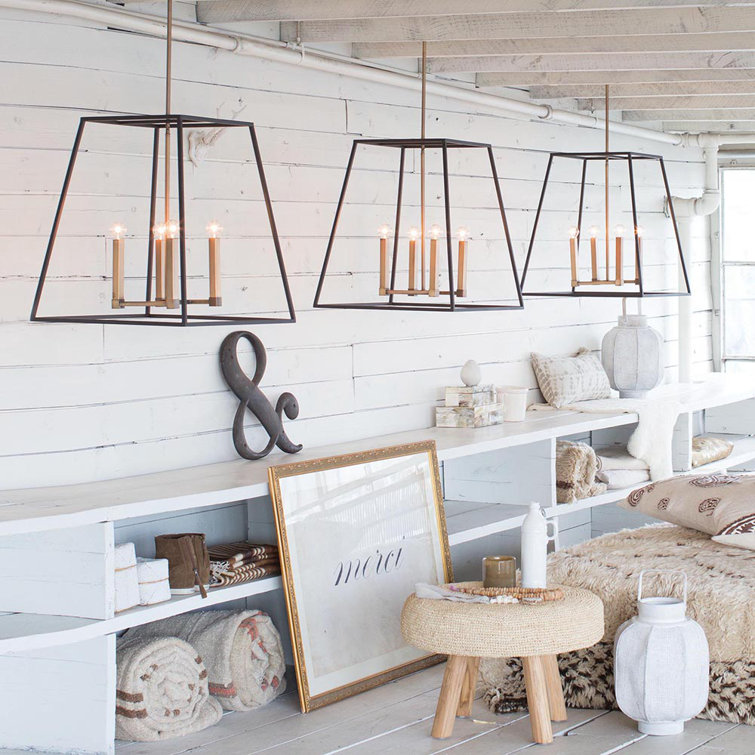 Aged Zinc Mini Pendant Light with Glass Shade