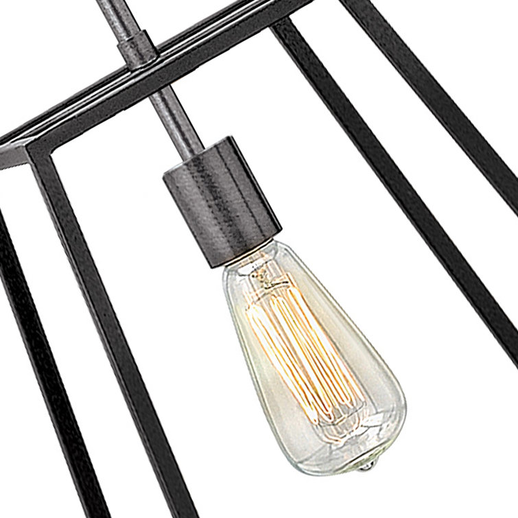 Aged Zinc Mini Pendant Light with Glass Shade