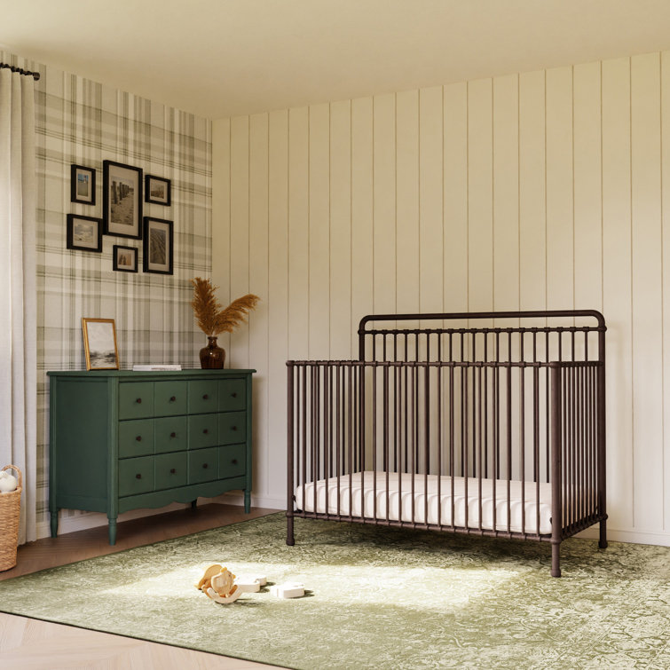 Forest Green Double Dresser with Six Drawers
