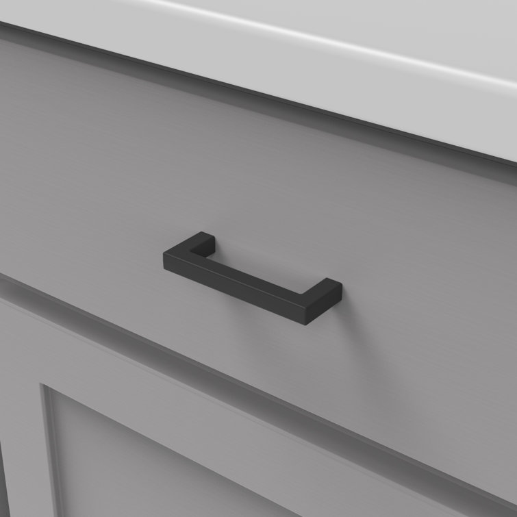 Matte Black Modern Farmhouse Cabinet Pull with Mounting Hardware
