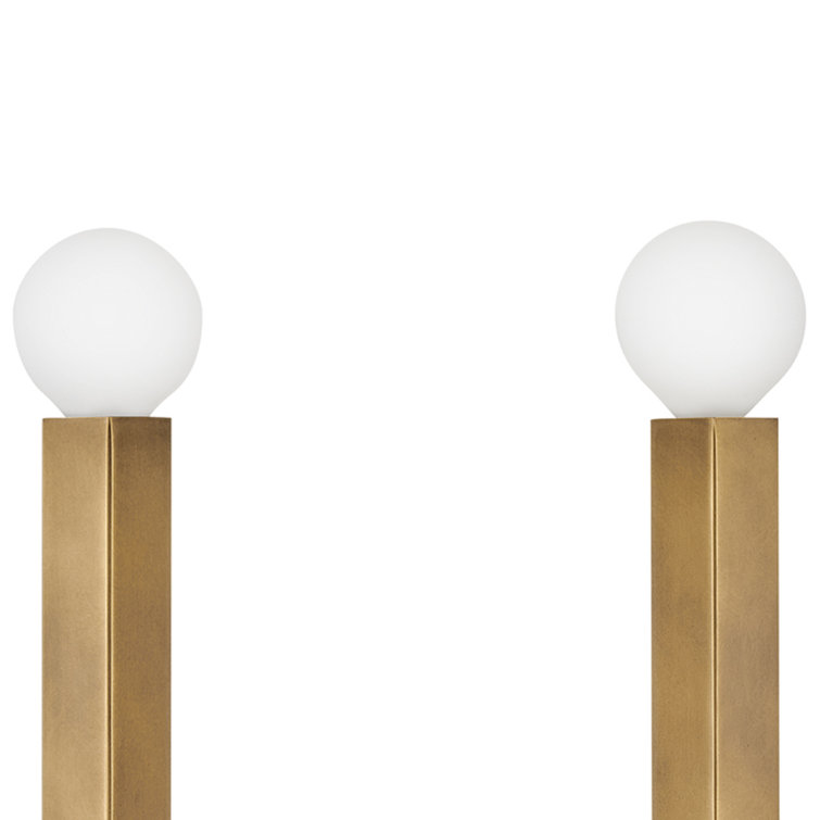 Ezra Heritage Brass 2-Light Dimmable LED Wall Sconce