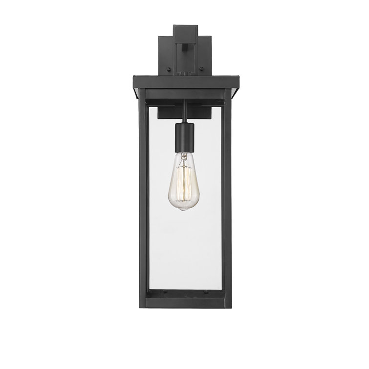Barkeley 22" Black Bronze Steel Outdoor Wall Sconce