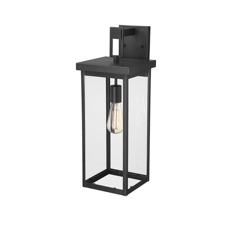 Barkeley 22" Black Bronze Steel Outdoor Wall Sconce