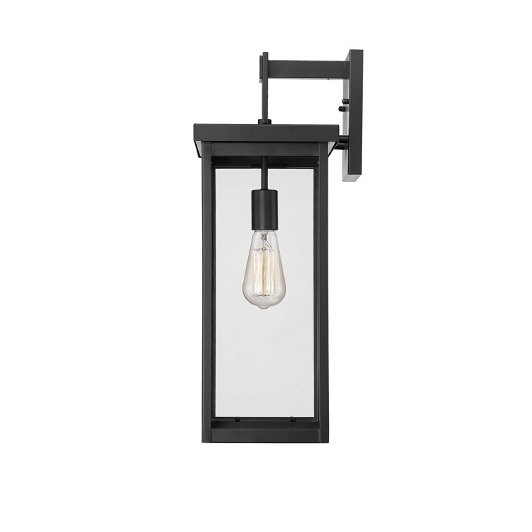 Barkeley 22" Black Bronze Steel Outdoor Wall Sconce
