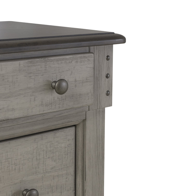 Cottage Charm Cream 5-Drawer Vertical Dresser with Felt-Lined Drawers