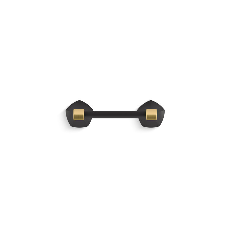 Vibrant Brushed Bronze Midcentury Modern Toilet Paper Holder