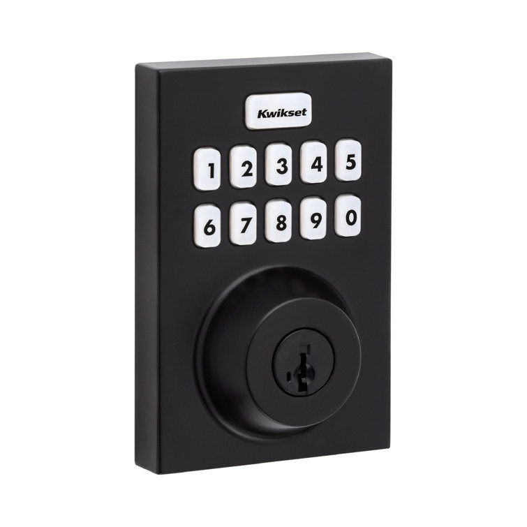 Matte Black Smart Electronic Deadbolt with Keypad