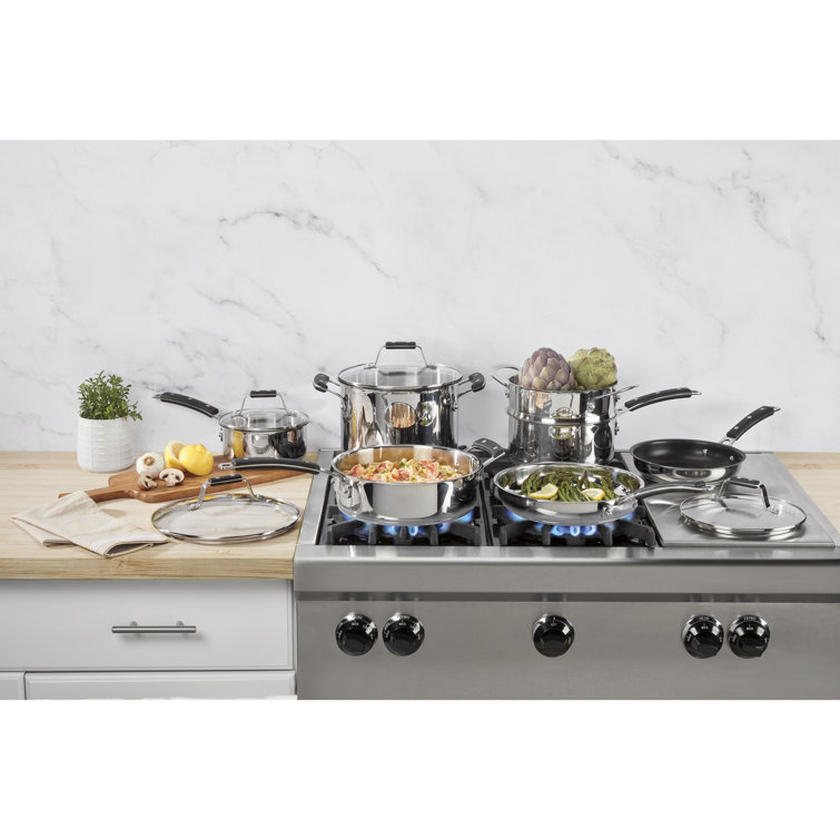 Heritage Stainless Steel 11-Piece Non-Stick Cookware Set
