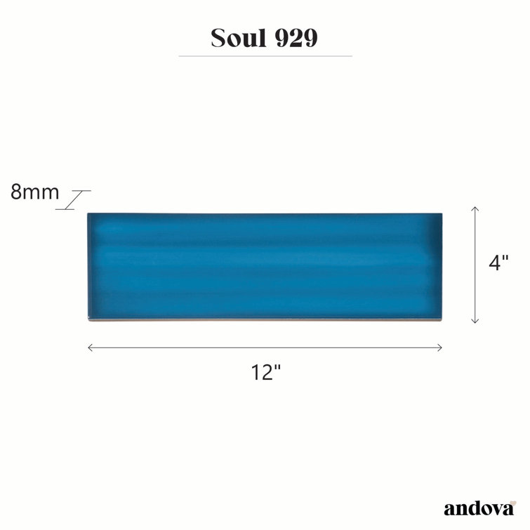 Divine Blue 4x12 Glossy Ceramic Subway Tile