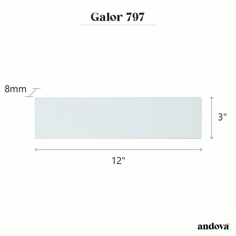 Galor-Nayim 3" x 12" Glossy Blue Ceramic Subway Tile