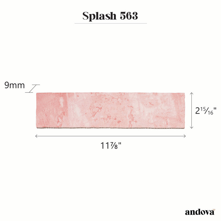 Splash Rose Pink Glossy Ceramic Subway Wall Tile