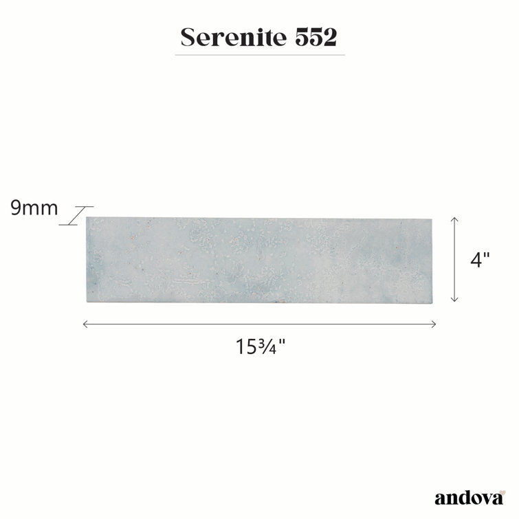 Serenite 4-in. x 16-in. Subway Vintage Look Glazed Porcelain Vintage Wall Tile