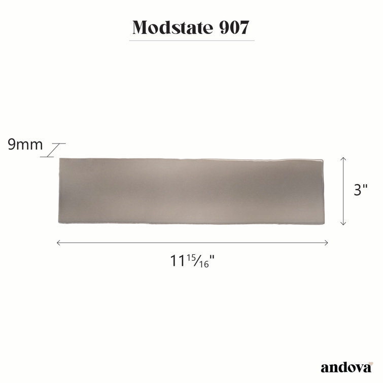 Modstate 3-in. x 12-in. Subway Glossy Ceramic Wall Tile