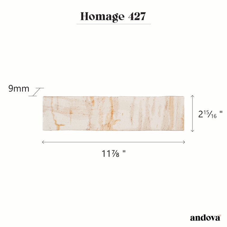 Homage 3" x 12" White Glazed Porcelain Subway Tile