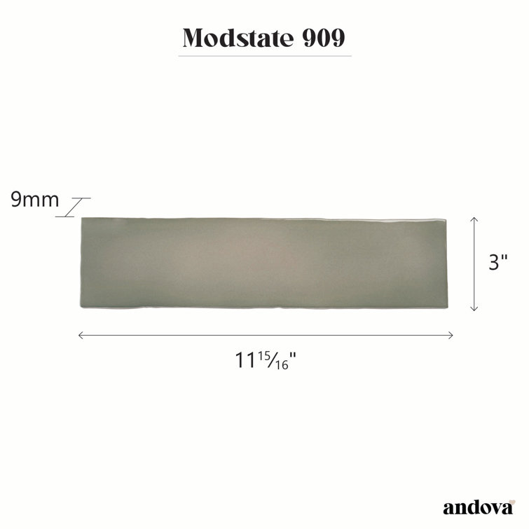 Modstate Glossy Brown Ceramic Subway Wall Tile