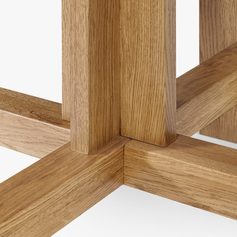 Lenna 60'' Light Brown Oak Round Dining Table