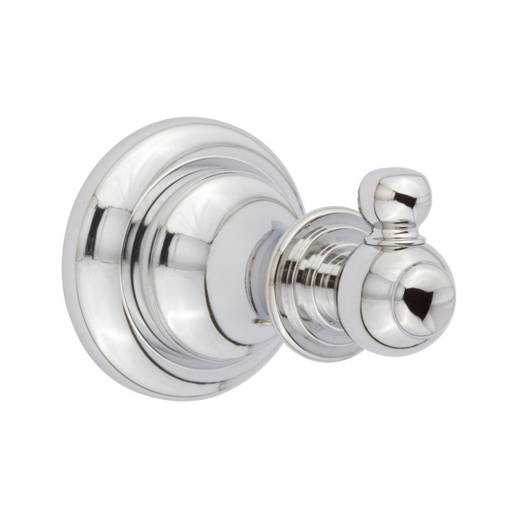 Polished Chrome Single Robe Hook with Regal Design
