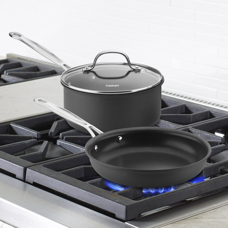 Cuisinart 14-Piece Hard Anodized Non-Stick Cookware Set with Glass Lids