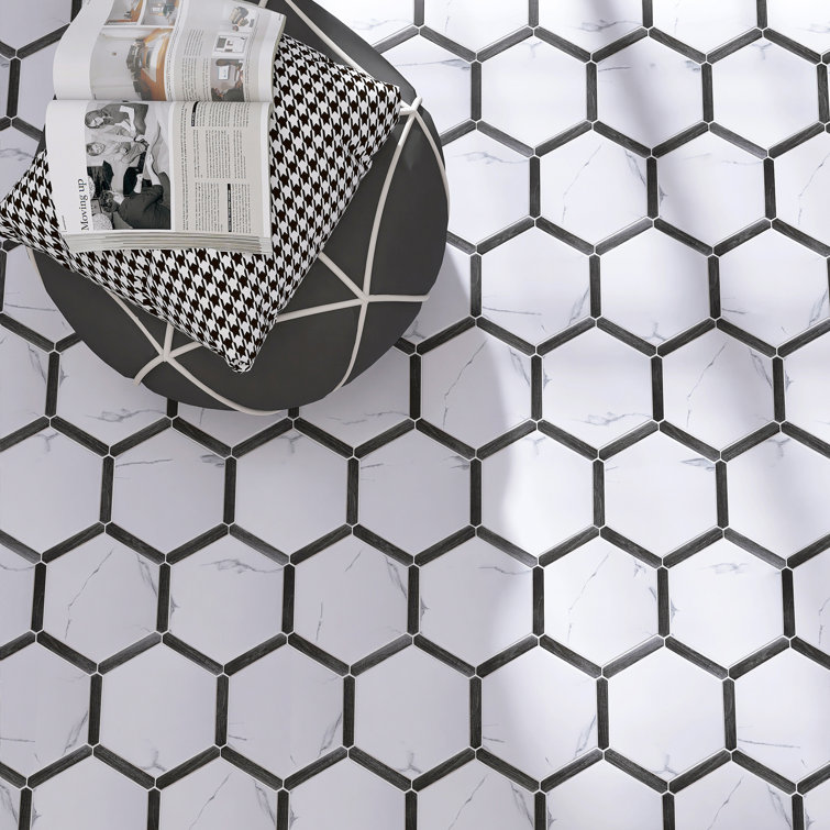 Graphite Gray Hexagon Matte Porcelain Wall & Floor Tile