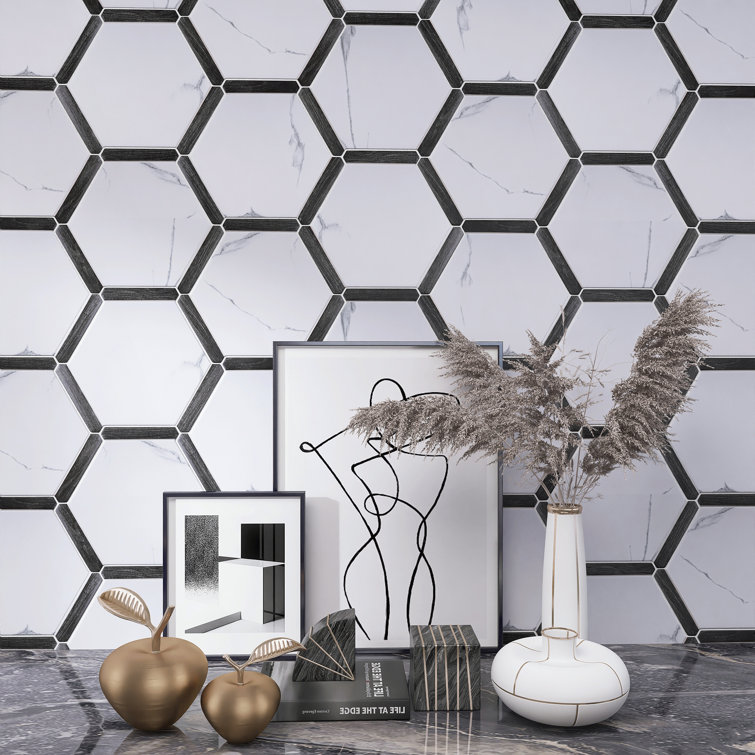 Graphite Gray Hexagon Matte Porcelain Wall & Floor Tile