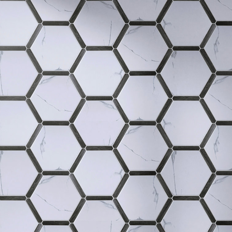 Graphite Gray Hexagon Matte Porcelain Wall & Floor Tile