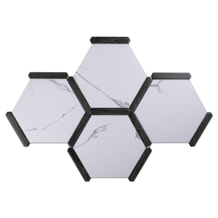 Graphite Gray Hexagon Matte Porcelain Wall & Floor Tile