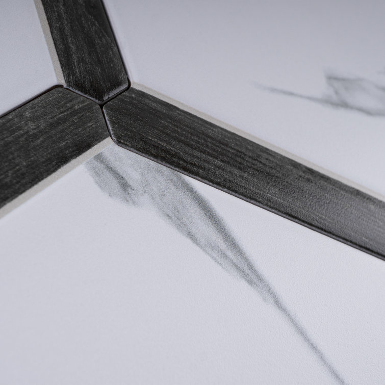 Graphite Gray Hexagon Matte Porcelain Wall & Floor Tile