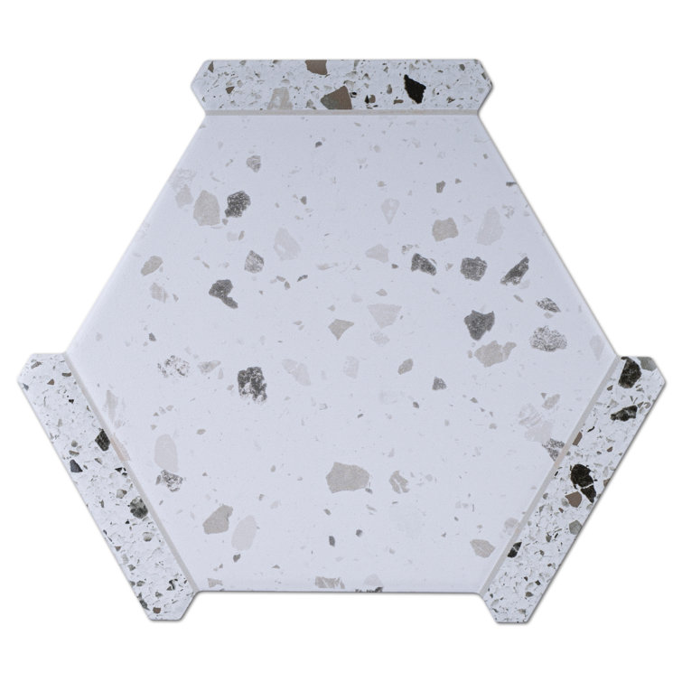 Blianco White Hexagon Matte Porcelain Wall & Floor Tile