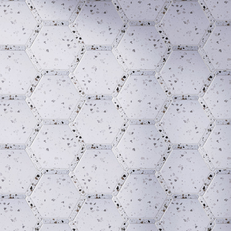 Blianco White Hexagon Matte Porcelain Wall & Floor Tile