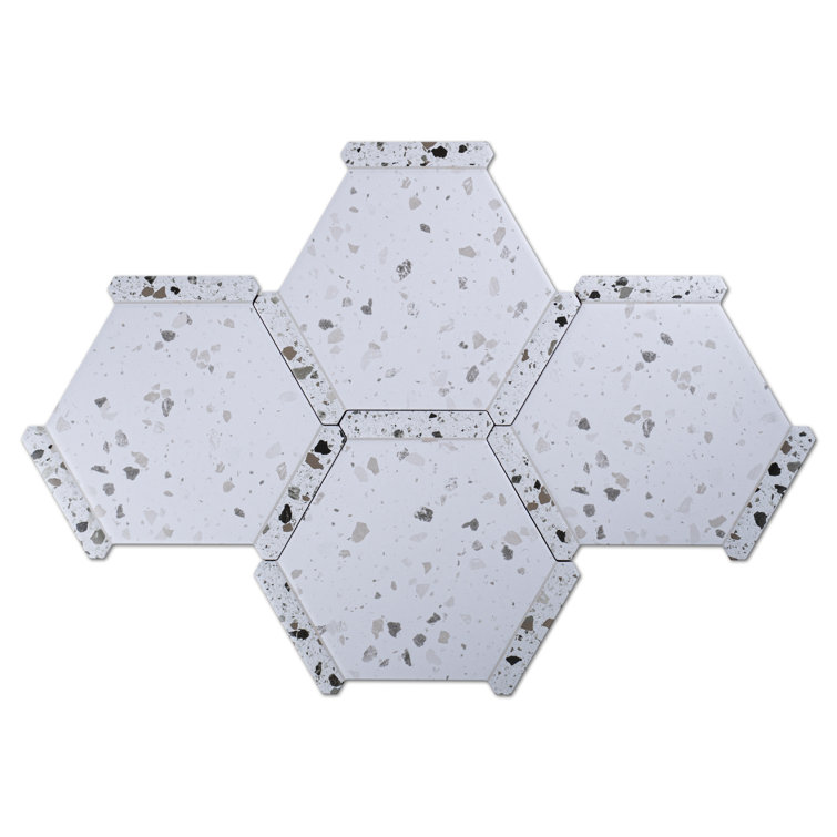 Blianco White Hexagon Matte Porcelain Wall & Floor Tile