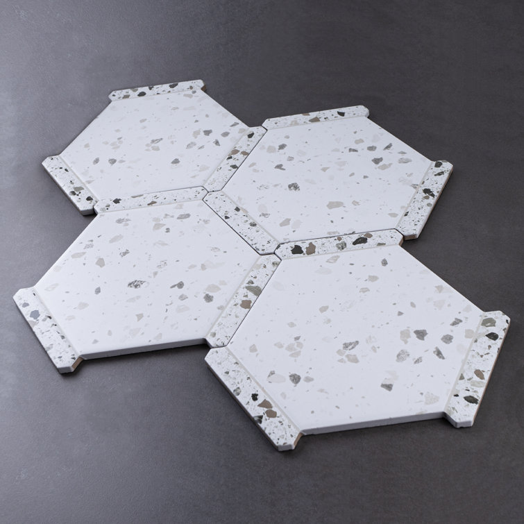 Blianco White Hexagon Matte Porcelain Wall & Floor Tile