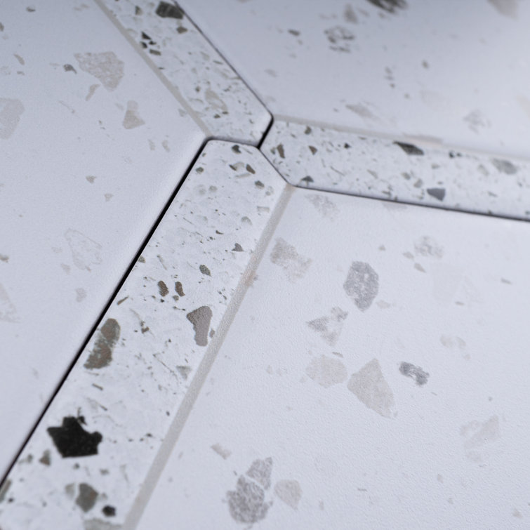 Blianco White Hexagon Matte Porcelain Wall & Floor Tile