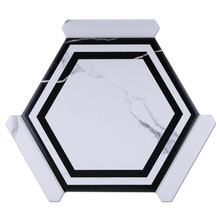 Day White Hexagon Matte Porcelain Wall & Floor Tile