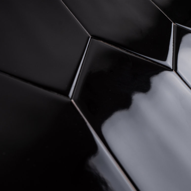 Taylor Black Polished Ceramic Picket Wall Tile 4x12