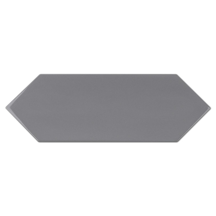 Taylor Gray Polished Ceramic Picket Wall Tile 4x12