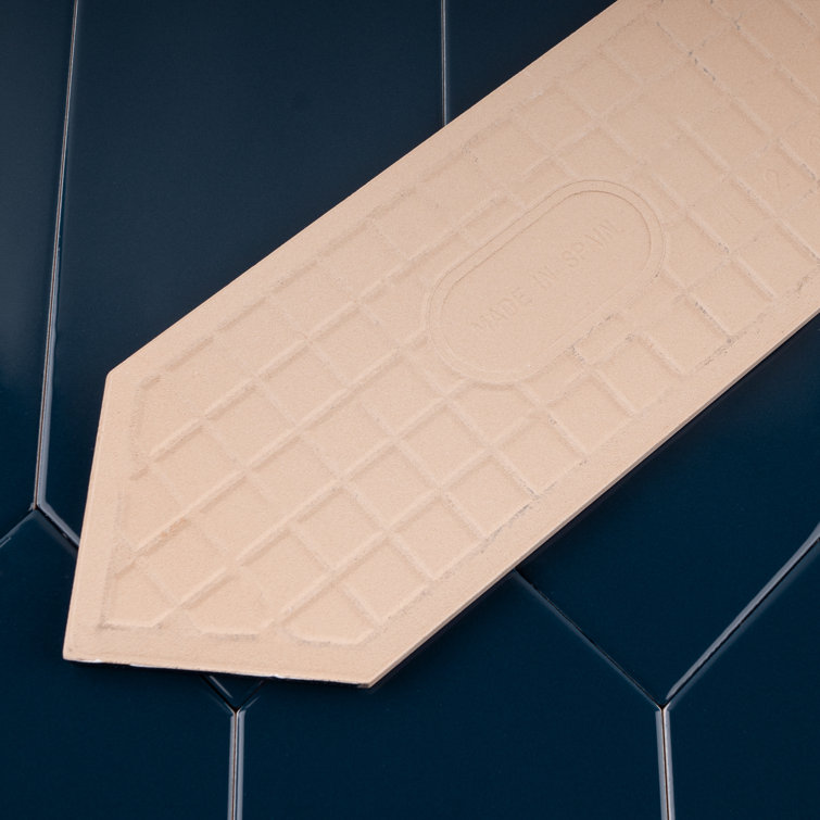 Denim Blue Polished Ceramic Picket Wall Tile 3.94" x 11.81"
