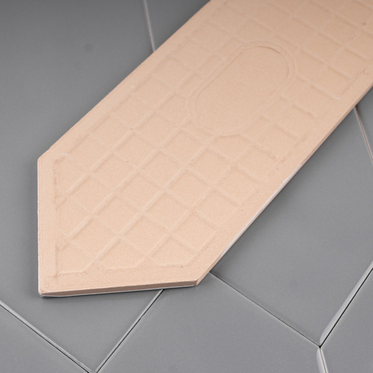 Taylor Gray Polished Ceramic Picket Wall Tile 4x12