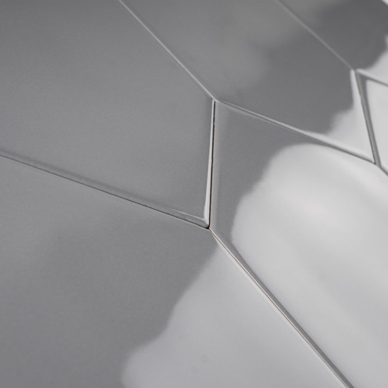 Taylor Gray Polished Ceramic Picket Wall Tile 4x12