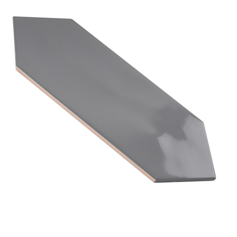 Taylor Gray Polished Ceramic Picket Wall Tile 4x12