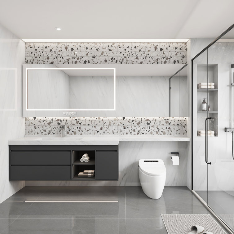 Silver Glass Terrazzo Subway Wall Tile 3'' x 6''