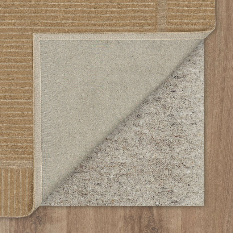 Barley Stripe Rectangular Wool and Viscose Area Rug 9' x 12'