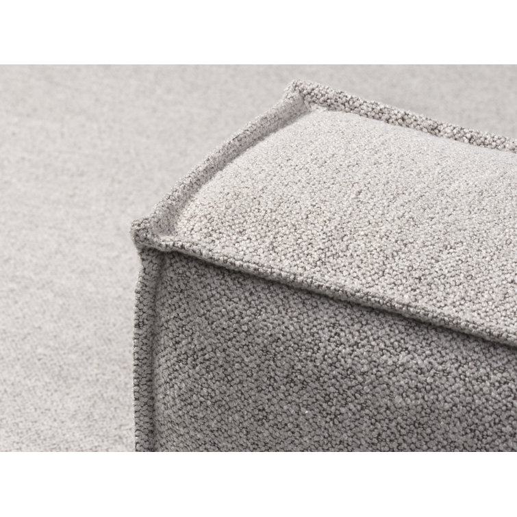 Taupe Performance Boucle Upholstered Modular Chaise Lounge