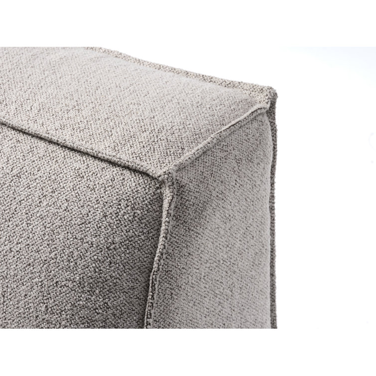 Taupe Performance Boucle Upholstered Modular Chaise Lounge