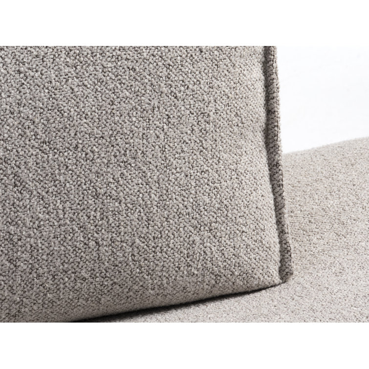 Taupe Performance Boucle Upholstered Modular Chaise Lounge